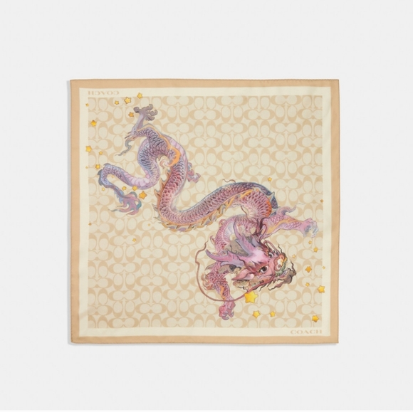 New! New Year Signature Silk Bandana With Dragon🐉 - Picture 1 of 3